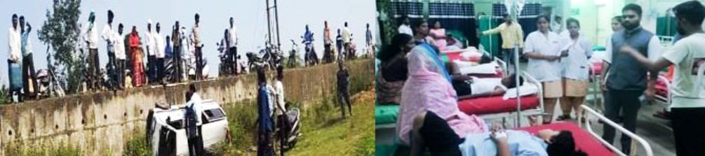 भीलेवाड़ा-सूरेवाड़ा मार्ग पर स्कूल वैन पलटी