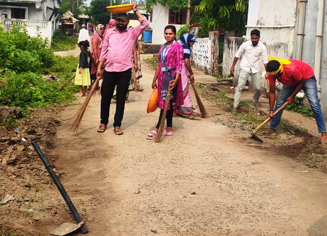 सावरी ग्रापं. में स्वच्छता के लिए श्रमदान अभियान