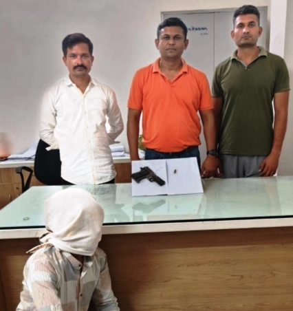 भंडारा पुलिस की धड़ाकेबाज कार्रवाई, नागपुर के आरोपी से पिस्टल और जिंदा कारतूस बरामद